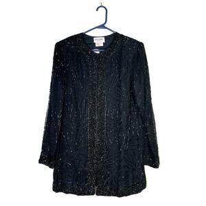 Vintage Brilliante by J.A. Silk Beaded Jacket Deadstock Size Medium